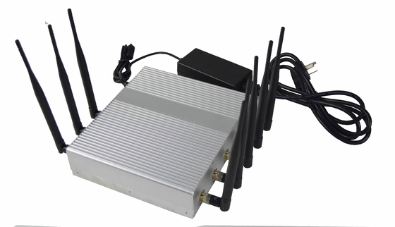Wifi blocker RAVENHALL - sliver 8 antenna Mobile Signal Blocker 4G Prison Jammer 16 watt DZ-101B-8