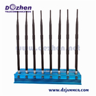 8 Bands Wireless Signal Jammer Adjustable All Cell Phone GPS WiFi Jammer