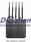 5 Band High Power 3G 4G Wimax Cell Phone Jammer with Remote Control