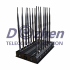 Adjustable 14 Antennas Powerful 3G 4G Phone Blocker &amp;WiFi UHF VHF GPS Lojack Remote Control All Bands Signal Jammer