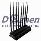 High Power WiFi Gps Signal Jammer Blocker , Lojack Handheld Cell Phone Jammer UHF VHF