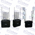 300-600M 7 Bands Suitcase Jammer , Omni Directional Antenna 142W Drone Signal Jammer