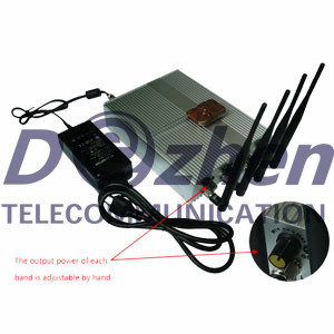 Power Adjustable Remote Control Mobile Phone Jammer + 60 Meters