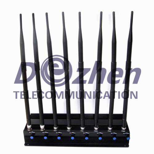 8 Bands Adjustable Powerful 3G 4G Cellphone Jammer &amp; UHF VHF GPS WiFi Jammer