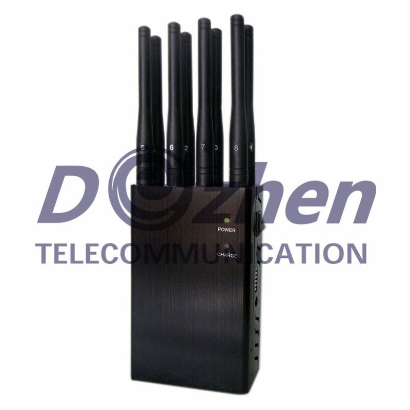 8 Antenna Handheld Jammers WiFi GPS and 3G 4GLTE 4GWimax Phone Signal Jammer