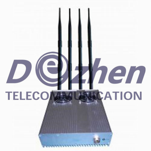 Desktop GPS 3G Mobile Phone Blocking Device Jammer With Outer Detachable Power Supply