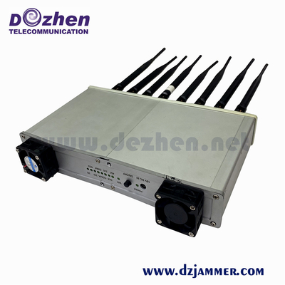 Indoor Cell Phone Prison Jammer 45W 100m Shielding Range Metal Enclosure Housing signal jamming device