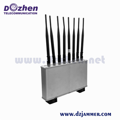 Indoor Cell Phone Prison Jammer 45W 100m Shielding Range Metal Enclosure Housing signal jamming device