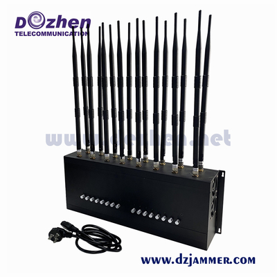 16 Antennas Full Bands All Cell Phone Signal Powerful GPS WIFI5.8G 3G 4G 5G Signal Jammer