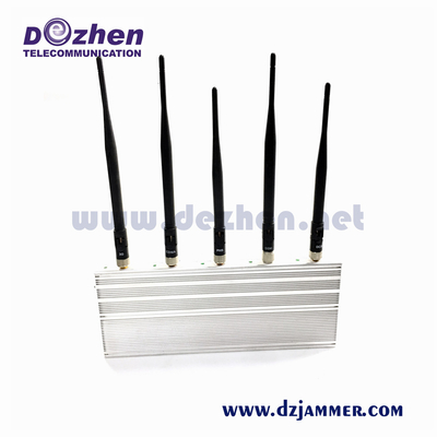 5 Band GSM 3G cell phone signal jamming device phone signal scrambler