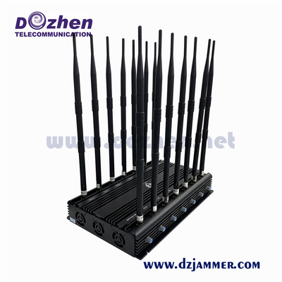 Adjustable CDMA 5G Wireless Signal Jammer 36 Watt Cell Phone WiFi Jamming Device signal