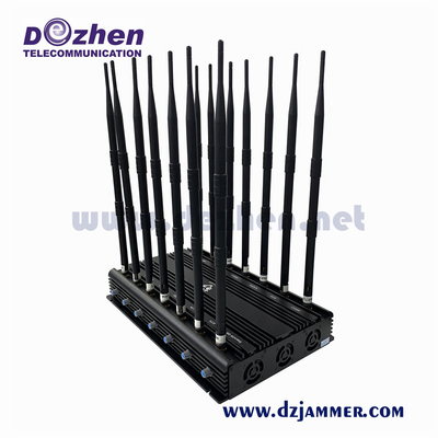 Adjustable CDMA 5G Wireless Signal Jammer 36 Watt Cell Phone WiFi Jamming Device signal