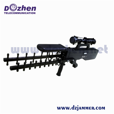 Outdoor Drone Signal Jammer Gun Uav 100-240V AC 30W Prohibited For Secure Information Leakage