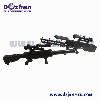 Outdoor Drone Signal Jammer Gun Uav 100-240V AC 30W Prohibited For Secure Information Leakage