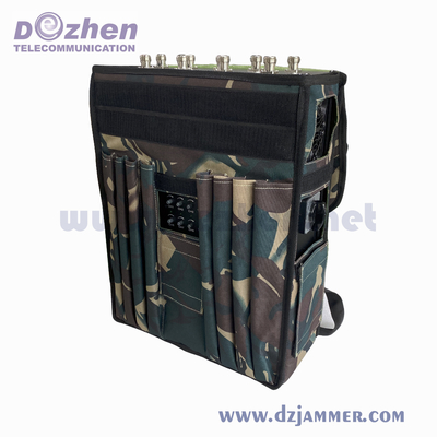 Cell Phone Signal Backpack Jammer 200M Military High Power GPS WIFI 5.8G