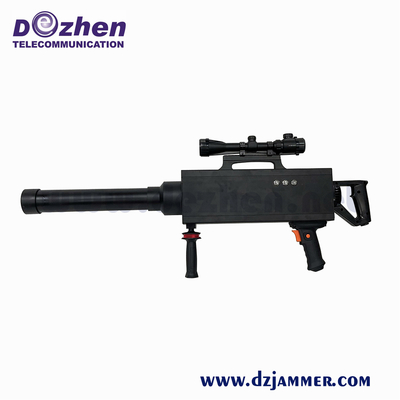 Handheld Portable WIFI GPS Drone Jammer with Gun type up to 1000 meters