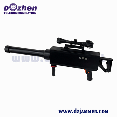 Handheld Portable WIFI GPS Drone Jammer with Gun type up to 1000 meters