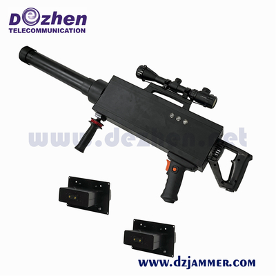 Handheld Portable WIFI GPS Drone Jammer with Gun type up to 1000 meters