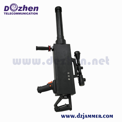 Handheld Portable WIFI GPS Drone Jammer with Gun type up to 1000 meters