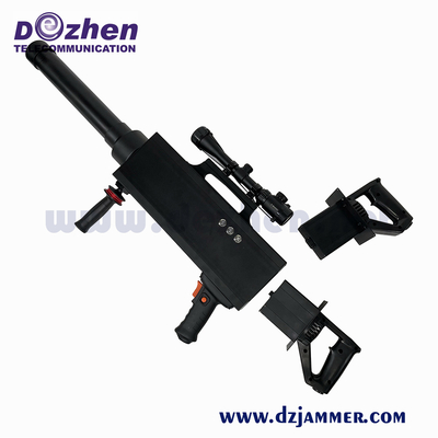 Handheld Portable WIFI GPS Drone Jammer with Gun type up to 1000 meters