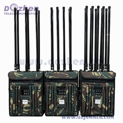 Portable Backpack Signal Jammer 200w Power Consumption For Army / Military wifi signal jammer signal jamming device
