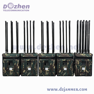 Portable Backpack Signal Jammer 200w Power Consumption For Army / Military wifi signal jammer signal jamming device