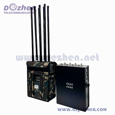 Portable Backpack Signal Jammer 200w Power Consumption For Army / Military wifi signal jammer signal jamming device