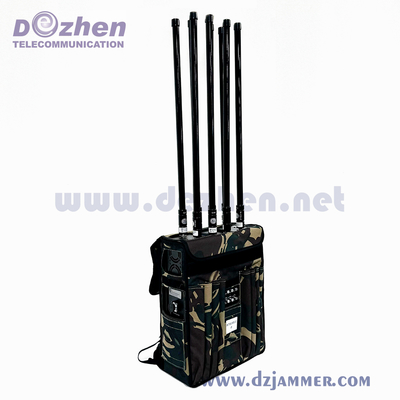 Portable Backpack Signal Jammer 200w Power Consumption For Army / Military wifi signal jammer signal jamming device