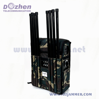 Portable Backpack Signal Jammer 200w Power Consumption For Army / Military wifi signal jammer signal jamming device