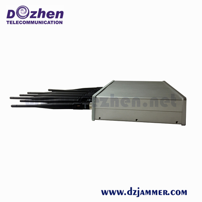 High Power Mobile Phone Blocking Device 8 Antennas 16W 3G 4G With Cooling Fan