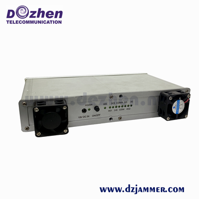 High Power Mobile Phone Blocking Device 8 Antennas 16W 3G 4G With Cooling Fan