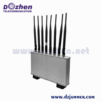 High Power Mobile Phone Blocking Device 8 Antennas 16W 3G 4G With Cooling Fan