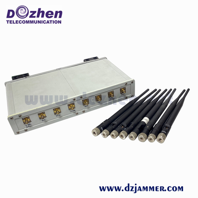 High Power Mobile Phone Blocking Device 8 Antennas 16W 3G 4G With Cooling Fan
