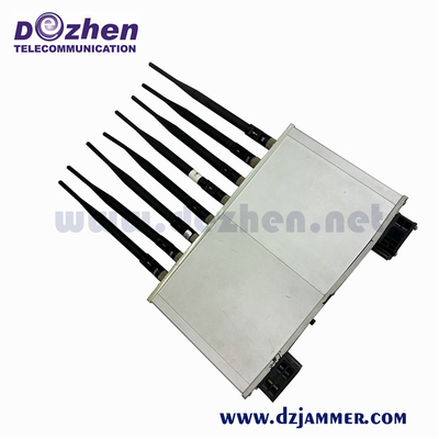 High Power Mobile Phone Blocking Device 8 Antennas 16W 3G 4G With Cooling Fan