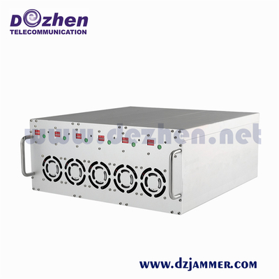 8 Frequencies High Power Signal Jammer Range 50 - 200 Meters 20kg Weight