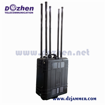 High Power Vehicle Jammer Shockproof WIFI / Cell Phone Multi Band Jammer