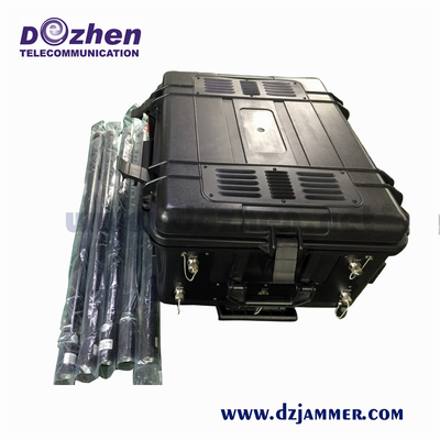 High Power Vehicle Jammer Shockproof WIFI / Cell Phone Multi Band Jammer