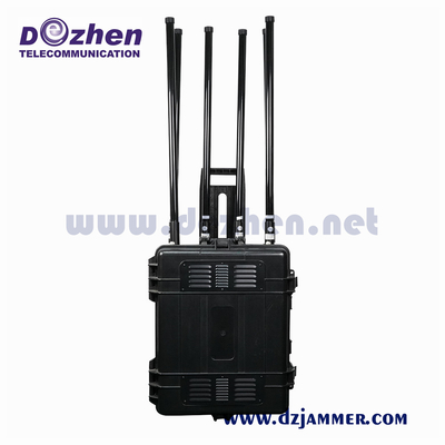 Backpack Portable Cell Phone Jammer , 80W 150M Wifi Jamming Device Light Weight