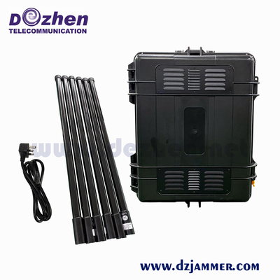 Backpack Portable Cell Phone Jammer , 80W 150M Wifi Jamming Device Light Weight
