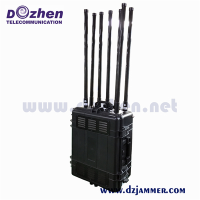 AC 110V 240V Portable 500W RF Cellular Signal Jammer device to jam WiFi cell phone signals output power