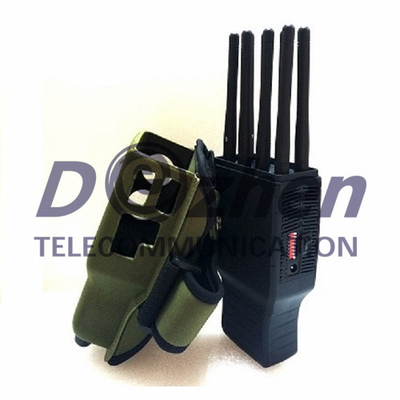 Handheld 8 Bands All CellPhone and WIFI LOJACK GPS Signal Jammer with Nylon Case