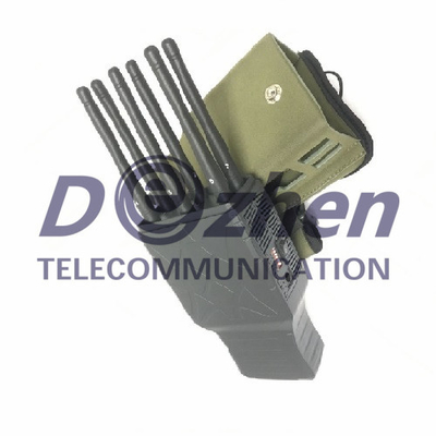 Handheld 6 Bands GSM CDMA 3G and Lojack GPS Signal Jammer with Nylon Case