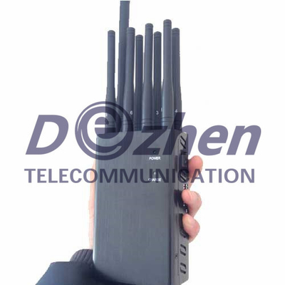 8 Antenna Handheld Jammers GPS Lojack and 3G 4GLTE 4GWimax Phone Signal Jammer