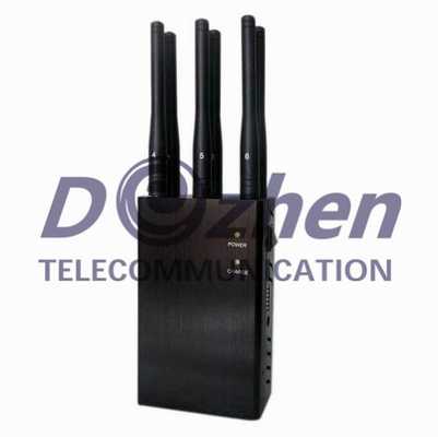 5 Watt All Phone Signal Jammer 6 Antenna GSM CDMA DCS PCS 3G 4G LTE 4GWIMAX