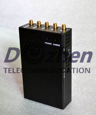 Portable 3G 4G LTE Cell Phone Signal Jammer , Gps Blocking Device 3200mA/H Battery