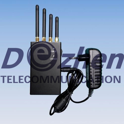 4 Band Mobile Phone Signal Jammer , Portable Cell Phone Jammer For 4G LTE 2600