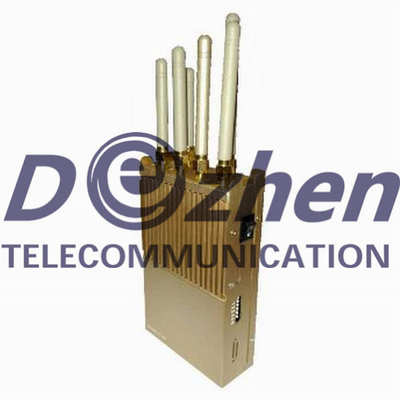 Hand - Held Mobile Phone Signal Jammer R + 25dBm Per Band 400g Weight