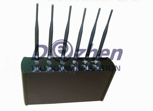 Adjustable High Power 6 Antenna WiFi &amp; GPS &amp; Cell Phone Jammer