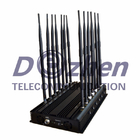 Adjustable 14 Antennas Powerful 3G 4G Phone Blocker &amp;WiFi UHF VHF GPS Lojack Remote Control All Bands Signal Jammer