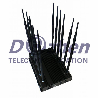 12-band Jammer GSM DCS Rebolabile 3G 4G WIFI GPS Satellite Phones and car remotes 315-433-868 Mhz